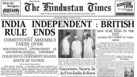 Independence Day Newspaper Clippings Around Aug 15 1947