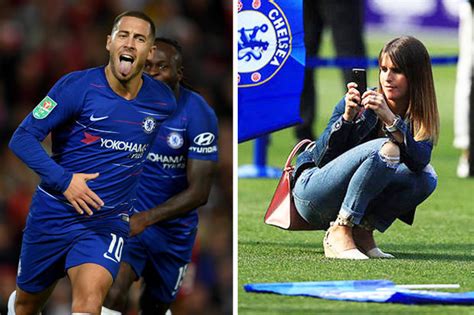 Eden Hazard Wife Chelsea Star Scores Hat Trick Whos His Other Half