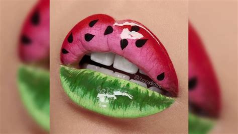 Beautiful Lips Make Up Lips Decoration Lips Art Eye Make Up