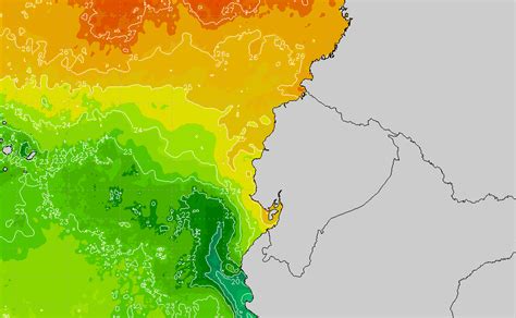 Ecuador Regional Sea Surface Temperature Chart Surflinecom