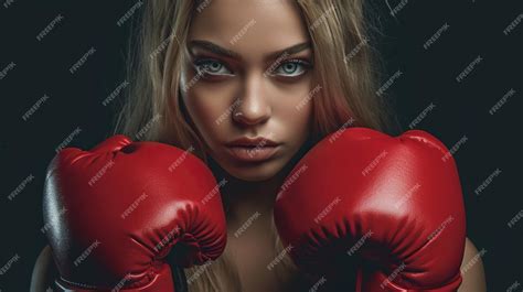 Premium Ai Image Boxing Woman Boxing Girl Girl Kickboxer Fight Girl Girl Boxer Boxing Pose