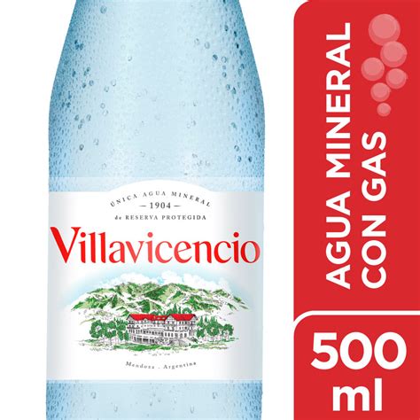 Agua Mineral Con Gas Villavicencio 500 Cc Carrefour