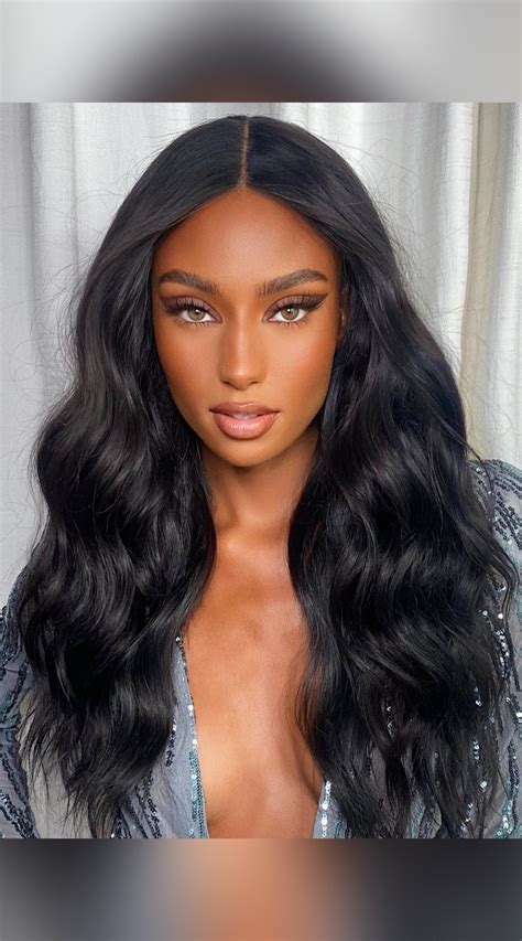 Whether Straight Or Wavy This Long Layered Deep Black Hair Is Sure To Match Whatever Your