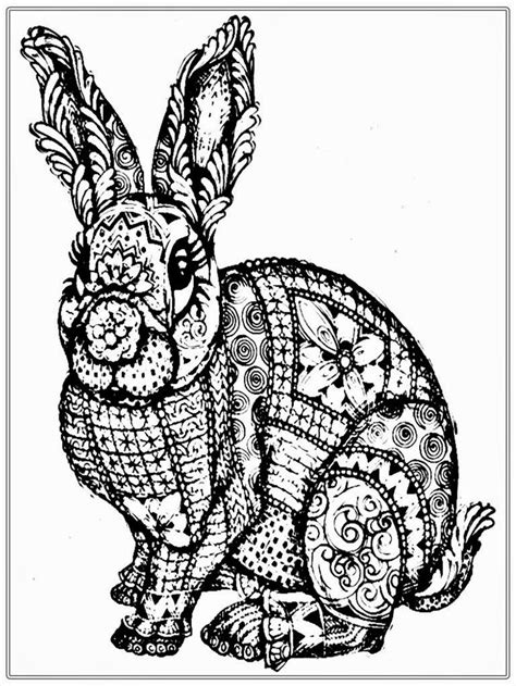 Printable rabbit coloring pages for adults. 17 best images about Adult Coloring pages on Pinterest ...