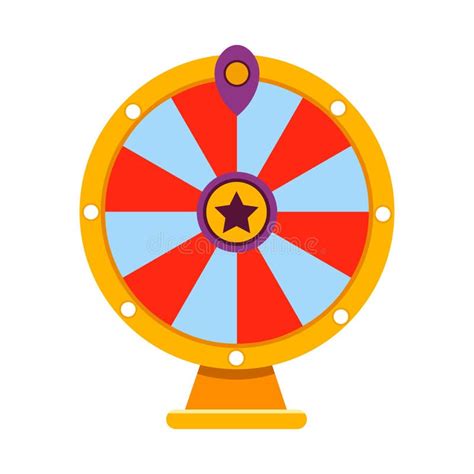 Cartoon Wheel Fortune Lottery Design Element Spinning Lucky Fortune