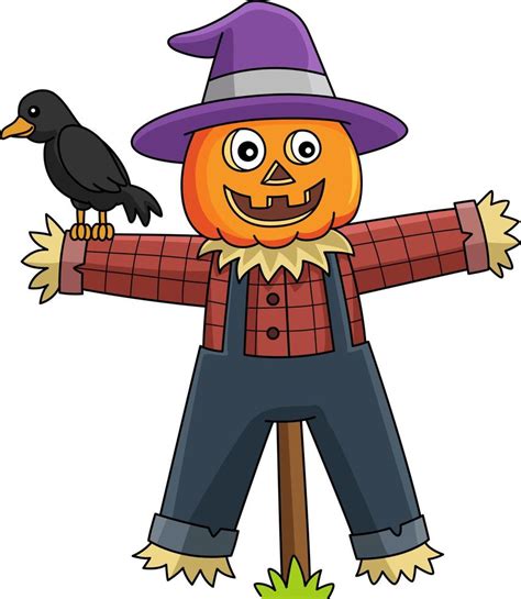 Scarecrow Halloween Cartoon Colored Clipart 7528377 Vector Art At Vecteezy