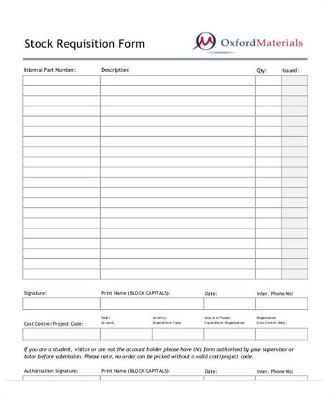 Free 45 Requisition Forms In Ms Word Pdf