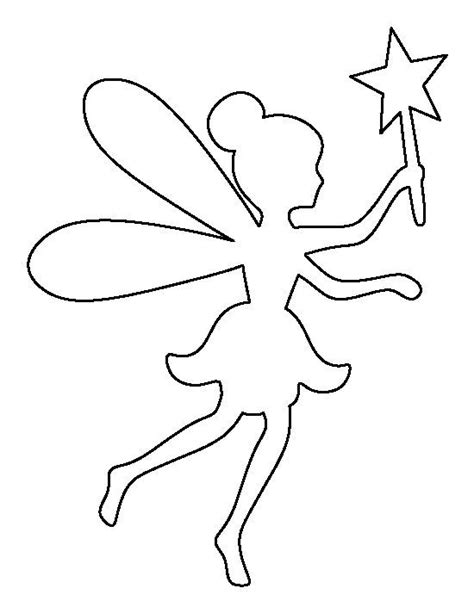 Fairy Pattern Use The Printable Outline For Crafts Creating Stencils