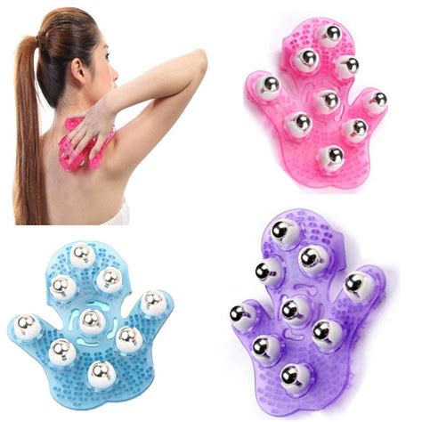 Buy 1pcs Metal Rolling Nine Beads 360 Degree Manual Hand Massager For Body Care