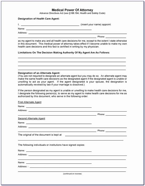 Printable Legal Forms Power Of Attorney Printable Forms Free Online