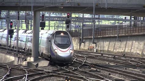 Gray High Speed Tilting Train To Basel Sbb Youtube