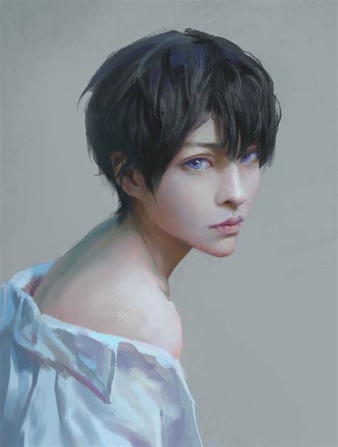 弘毅 李 Kai Fine Art Digital Art Boy Realistic Art Portrait