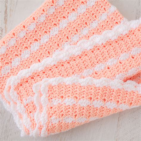 Peaches And Cream Baby Blanket Free Crochet Pattern