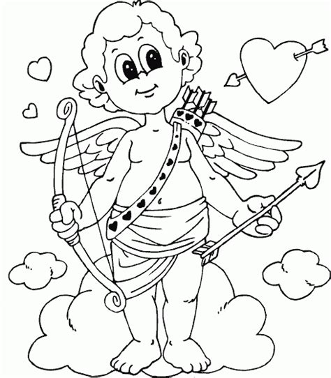 Valentine's day coloring pages you can download for free, from sweet pictures for preschoolers to intricate doodles for adults to color in. valentine cupid on cloud coloring page - coloring.com ...