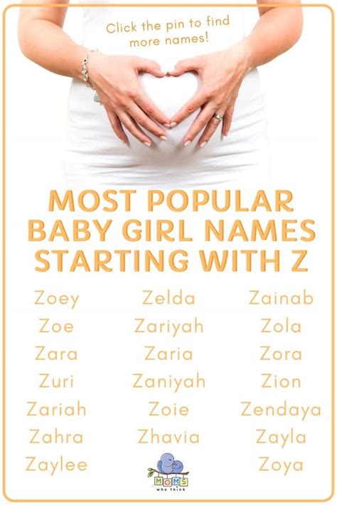 Baby Girl Names That Start With Z