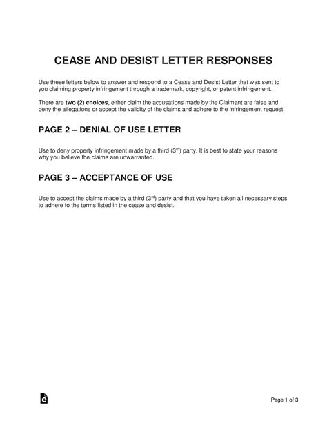 I wanted to inform you that i reviewed this complaint thoroughly. Free Cease and Desist Response Letters - Templates and ...