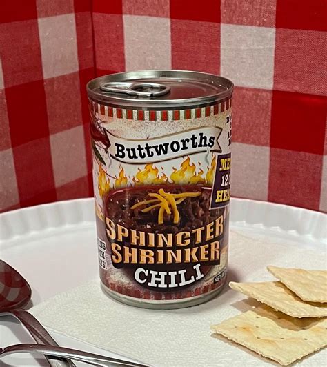 Sphincter Shrinker Wet Fart Chili Gag Soup Can Labels
