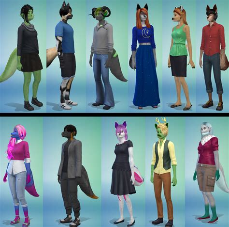 Furry Set Animated Tails 200 скачать для The Sims 4 Моды для The