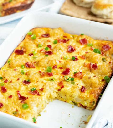 Tater Tot Breakfast Casserole Make Ahead The Cozy Cook