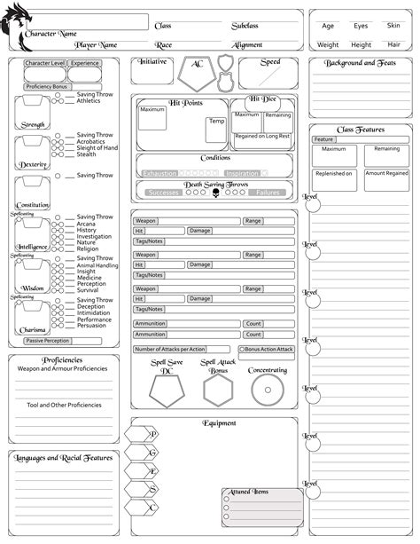 Dnd 5e Character Sheet Pdf Thereallegs