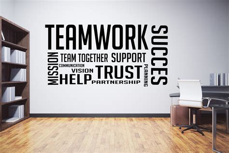 Teamwork Wall Decaloffice Wall Artteamwork Quote Wall Etsy