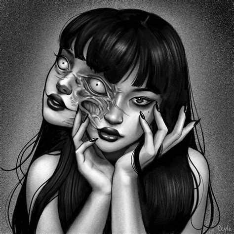💀 Cecile 💀 On Instagram “tomie 🖤 Who Else Love Junji Ito Here Instaart Drawing Instadraw