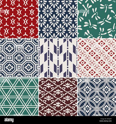 Traditional Japanese Kimono Pattern Stock Vector Images Alamy