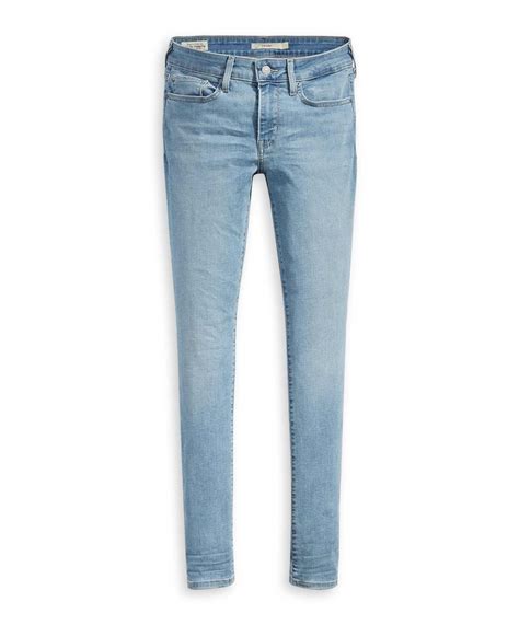 Levis 711 Enge Jeans In Hellblau Mit Mittelhohem Bund