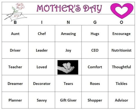 Printable Games For Mothers Day