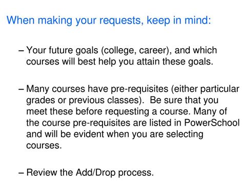 Course Request Process Seniors Class Of Ppt Download