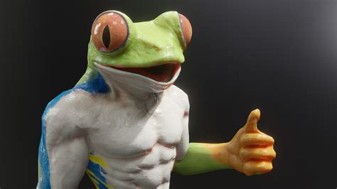 Artstation Buff Frog Virtual Reality Avatar
