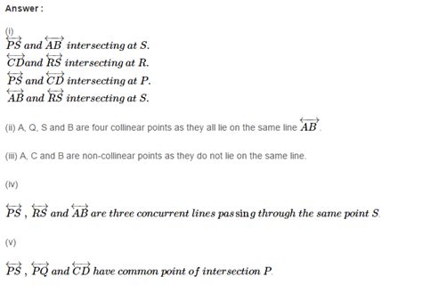 Line Segment Ray And Line RS Aggarwal Class 6 Maths Solutions Exercise 11A