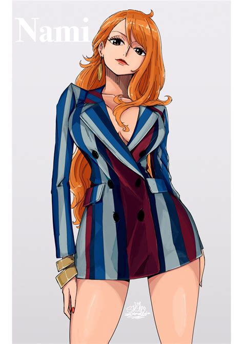 sherumaru korcht06 nami one piece one piece absurdres highres 1girl arms at sides