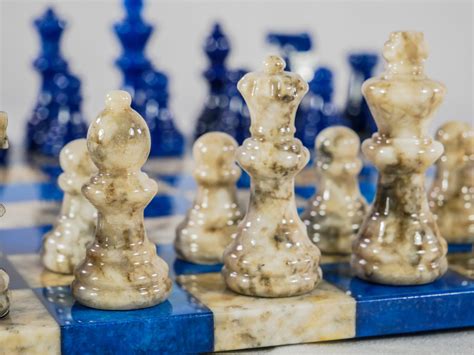 Chess Set Alabaster Set With Frameless Board Worldwise Imports