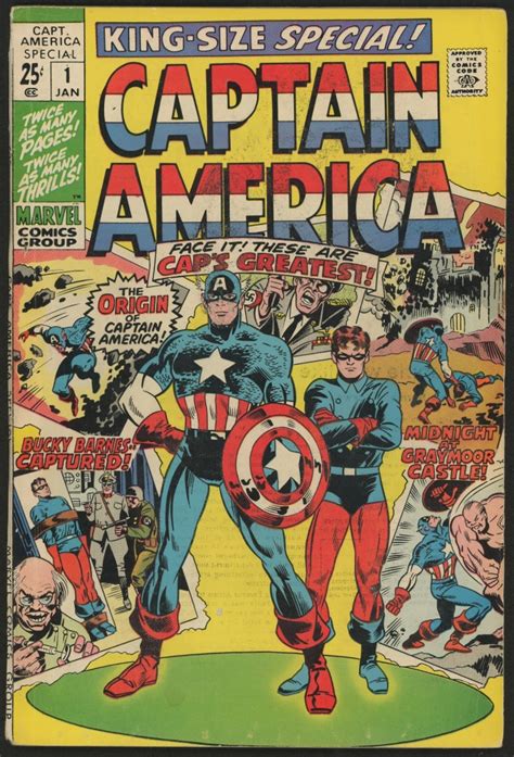 Vintage 1971 Captain America Issue 1 Marvel Comic Book Pristine