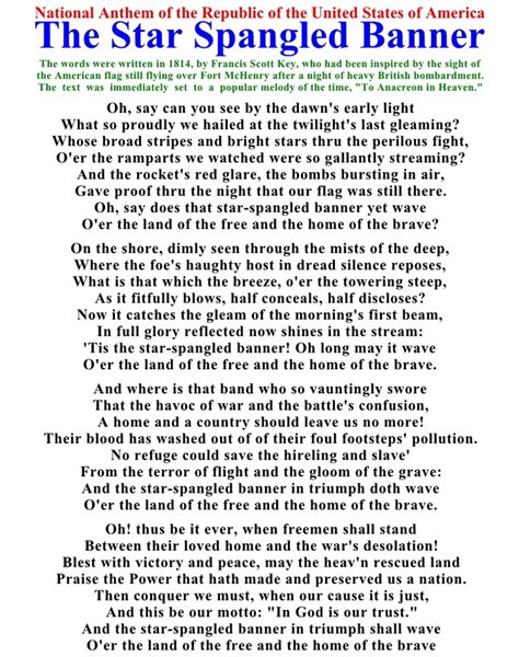 What about us song lyrics. THE STAR SPANGLED BANNER | I Love the USA*Board 1 | Pinterest