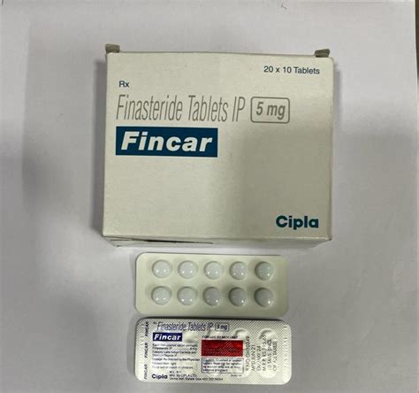 Fincar Finasteride 5mg Tablets For Hair Loss Packaging Size 10x10 At