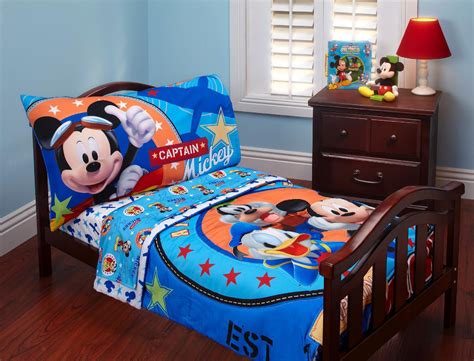 It includes a printed comforter, fitted sheet, top sheet and reversible pillowcase. Disney Baby Mickey Mouse Toddler Bed Set - Baby - Baby ...