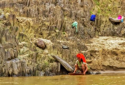Panning For Gold On The Mekong River Photograph By Robert Murray Fine