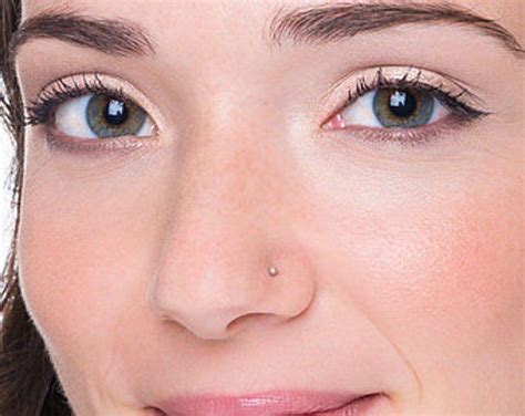 Teeny Tiny Nose Stud Dome Head Gold Nose Stud 14k Gold Nose Stud