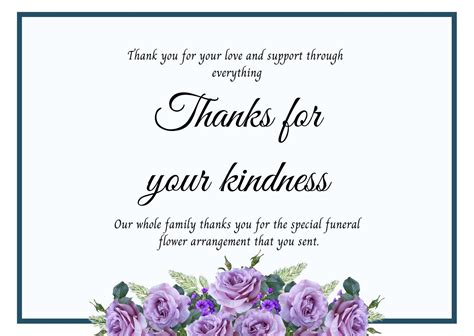 Funeral Thank You Notes Sample Wording 41 Off