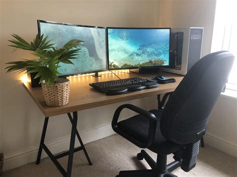 No Rgb Just Clean And Simple Home Office Computer Desk Desk Setup