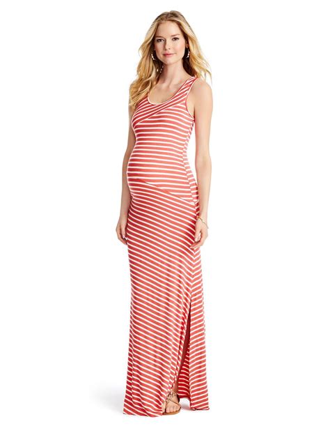 Jessica Simpson Pleated Maternity Maxi Dress Motherhood Maternity