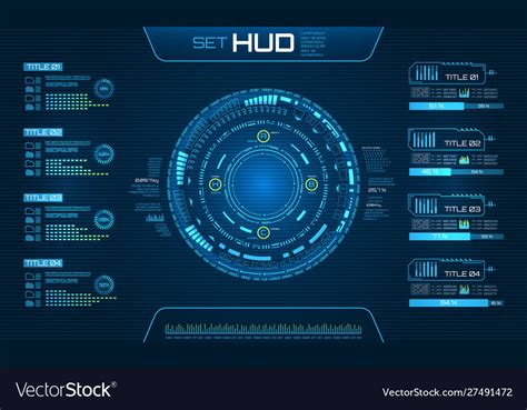 Hud Ui Futuristic And Infographic Elements Vector Image