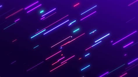 Rounded Neon Multicolored Lines Background Looped