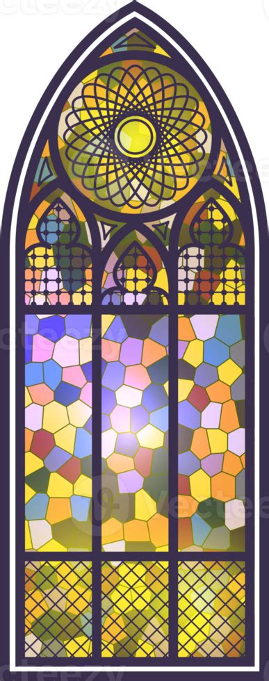 Free Gothic Window Vintage Stained Glass Church Frame Element Of