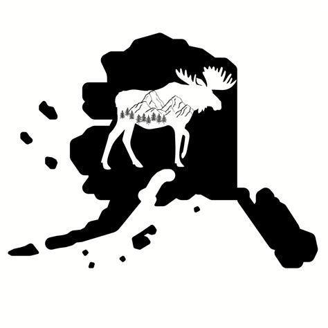 Alaska State Moose Svg Svg Files For Cricut Silhouette Etsy