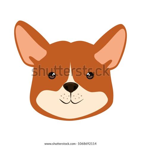 Cute Dog Breed Head Character Stock Vector Royalty Free 1068692114