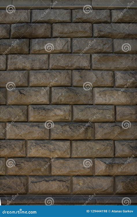 Old Grey Wall Blocks Texture Outside In The City Stock Photo Image