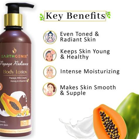 Earthgenix Papaya Radiance Body Lotion With Vitamin E For Even Toned